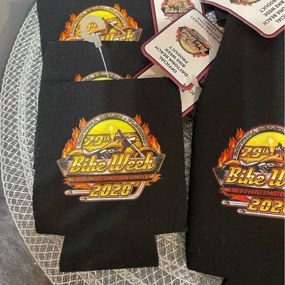 Daytona Beach Bike Week 2020 Koozies Set of 9 NWT - Picture 4 of 6